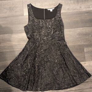 Diane Von Furstenberg Sparkling Black Mini Dress